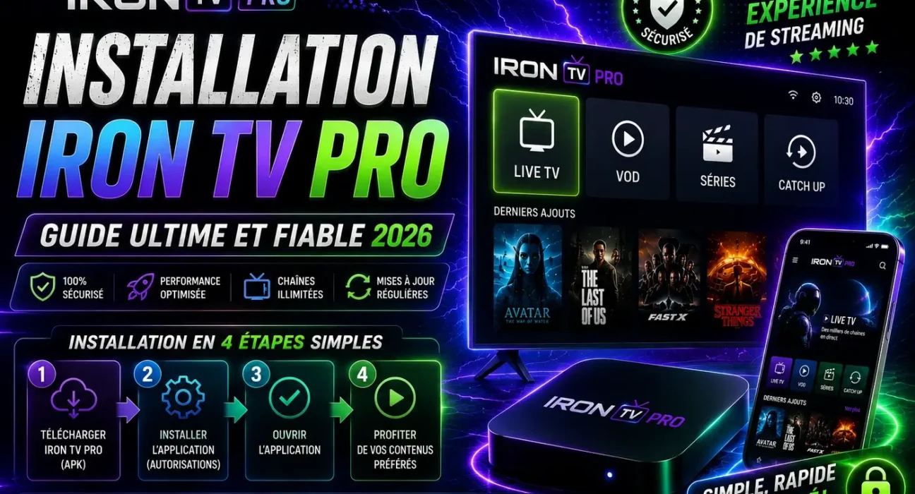 Installation Iron TV Pro guide ultime et fiable 2026 avec étapes simples et sécurisées