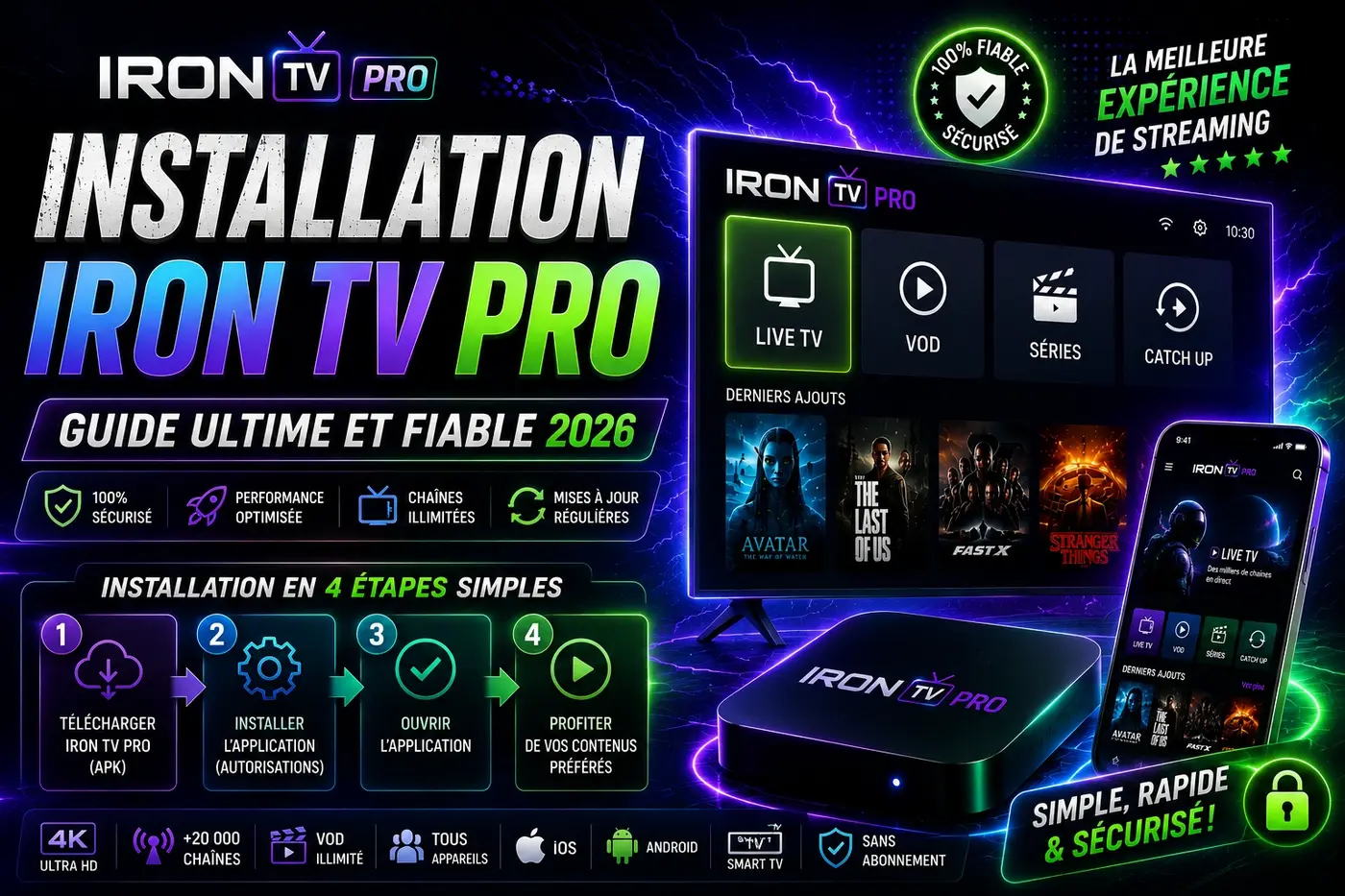 Installation Iron TV Pro guide ultime et fiable 2026 avec étapes simples et sécurisées