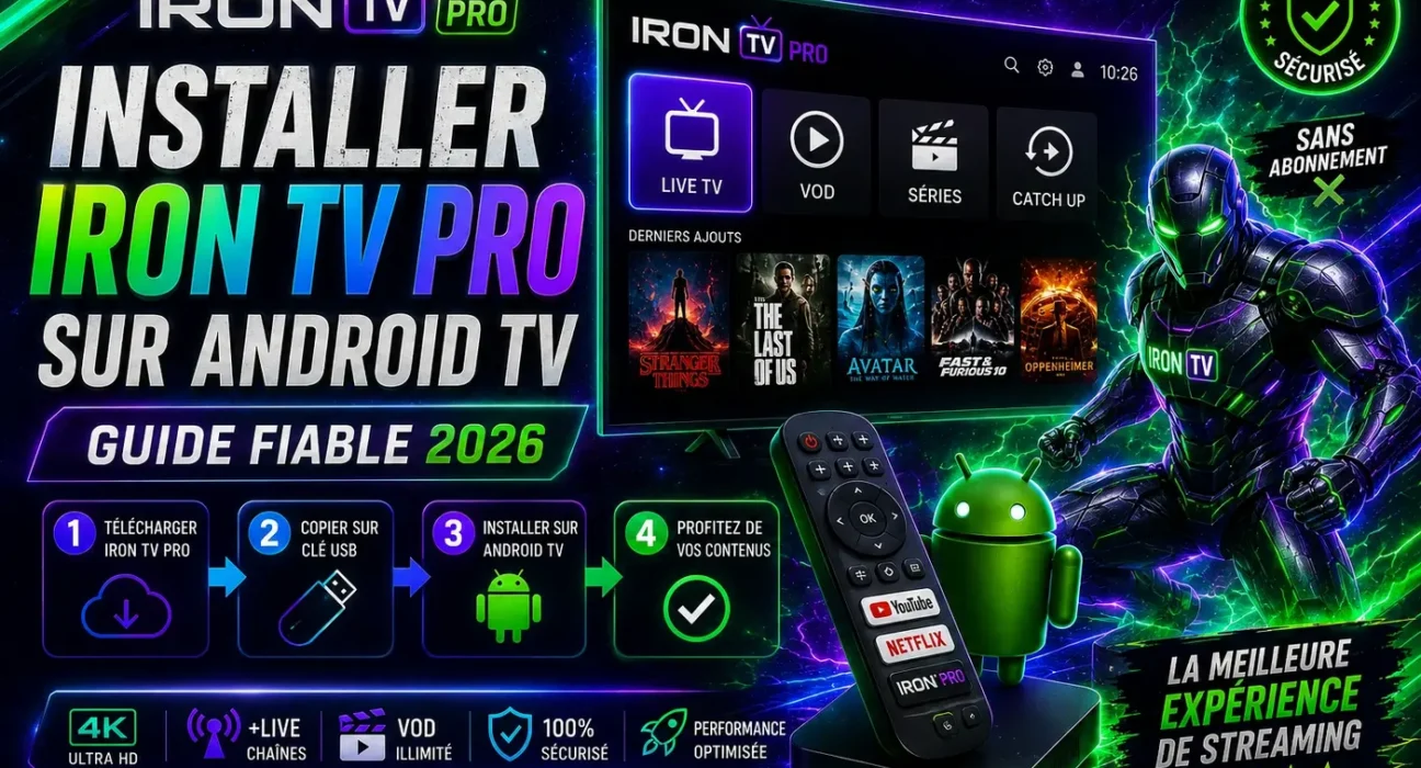 Iron TV Pro APK guide ultime et fiable 2026 pour installation sécurisée sur Android TV