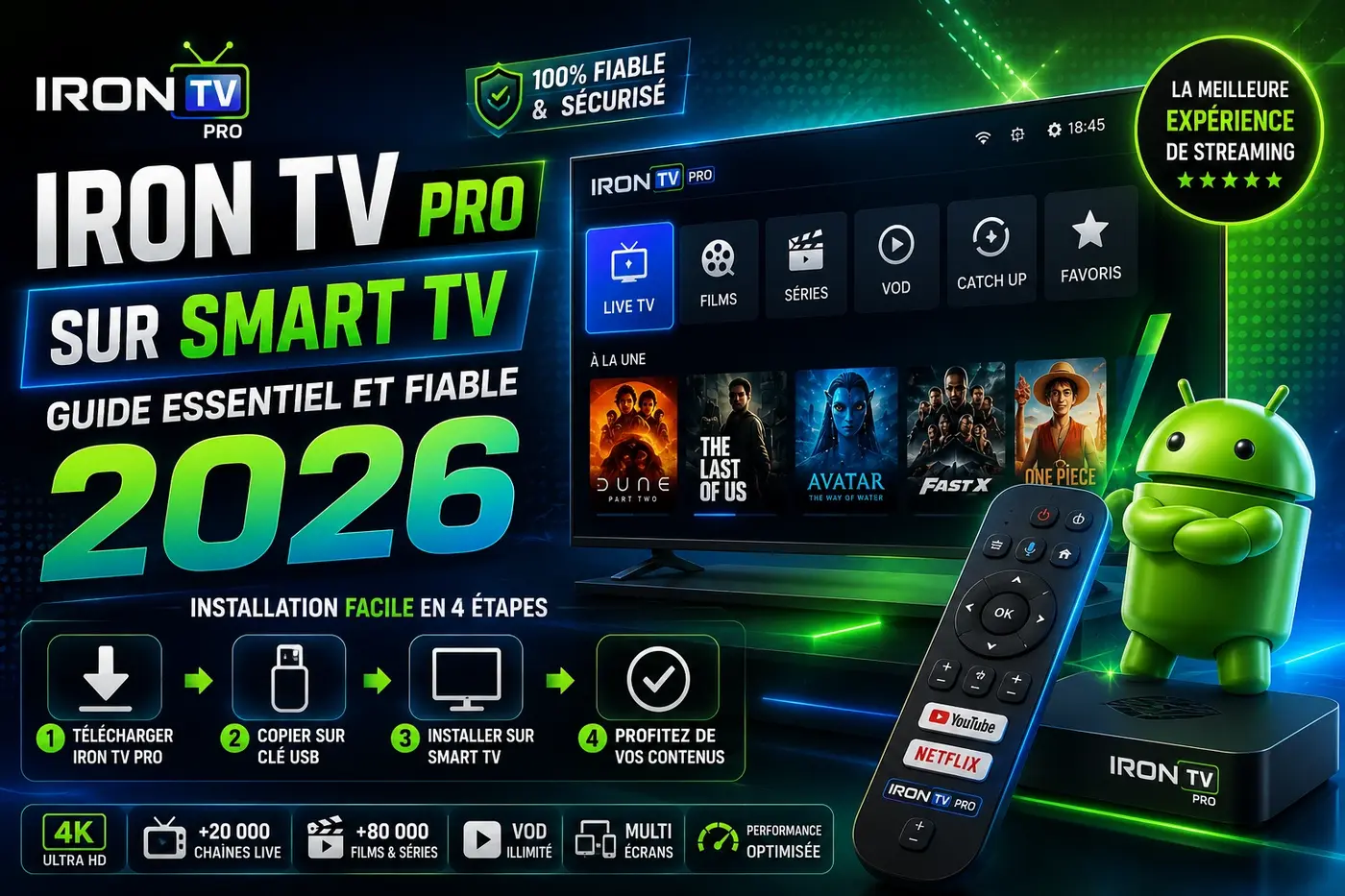 Iron TV Pro sur Smart TV en 2026 avec guide essentiel et fiable pour profiter d’une installation simple, d’une interface fluide et d’une expérience IPTV stable.
