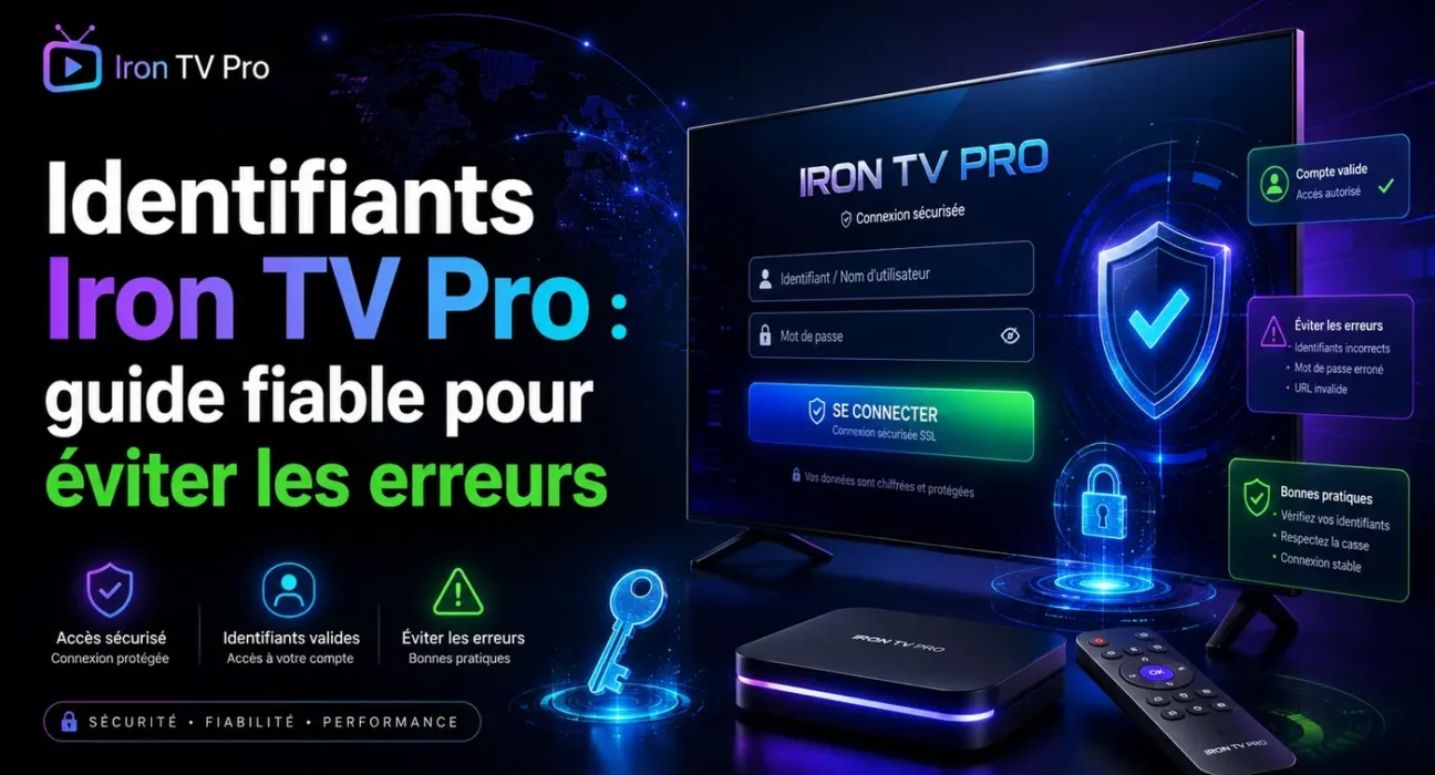 Identifiants Iron TV Pro guide fiable pour éviter les erreurs de connexion en 2026