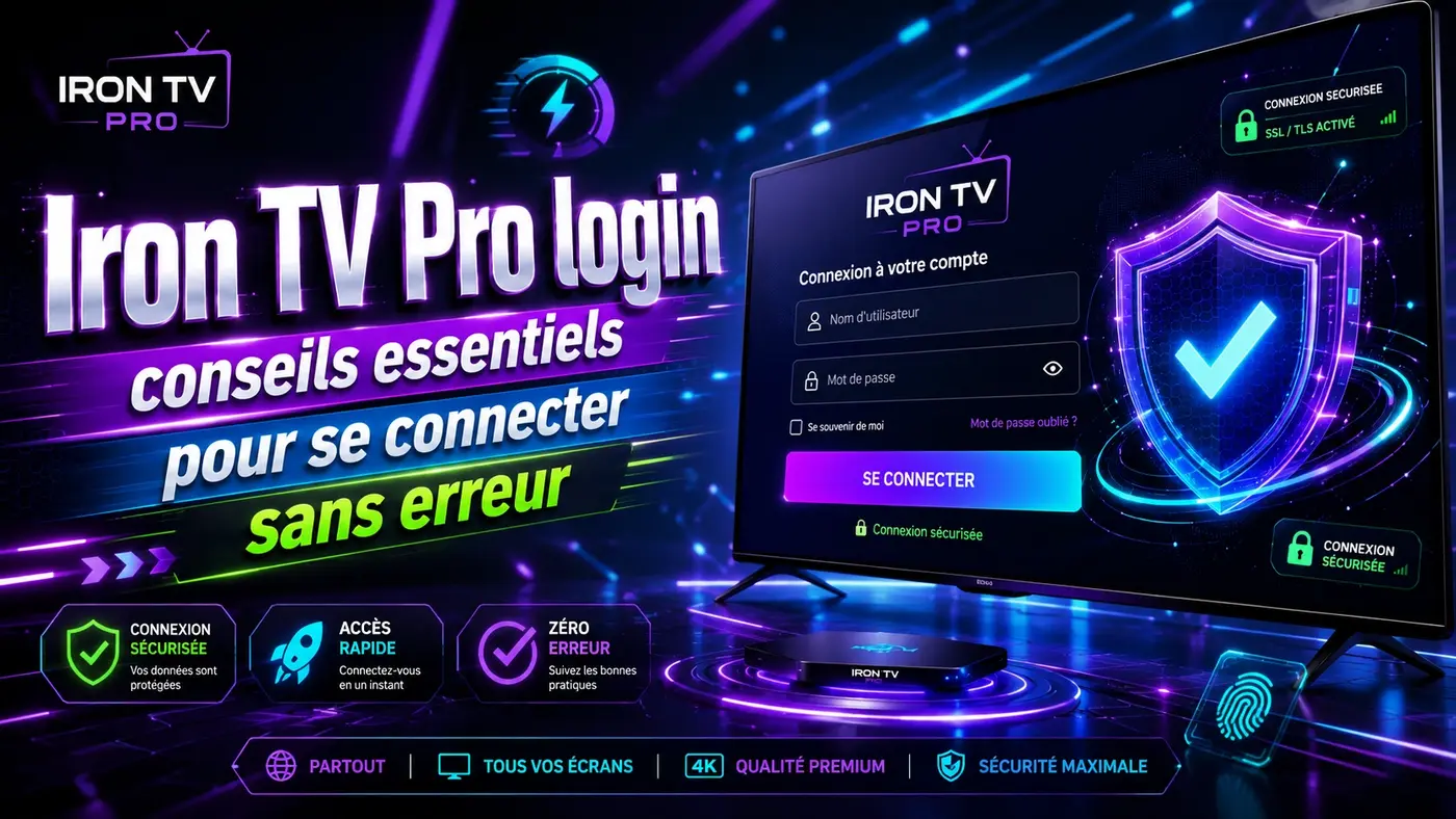 Iron TV Pro login : guide fiable et simple 2026